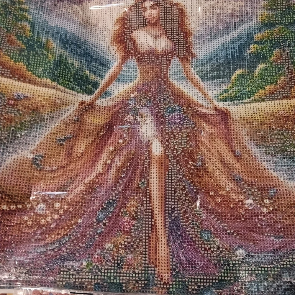 Elegant Diamond Art Paint Kit with Woman in Gown 40x40